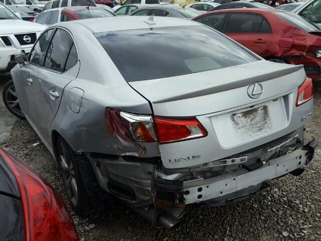 JTHBK262095090854 - 2009 LEXUS IS 250 SILVER photo 3