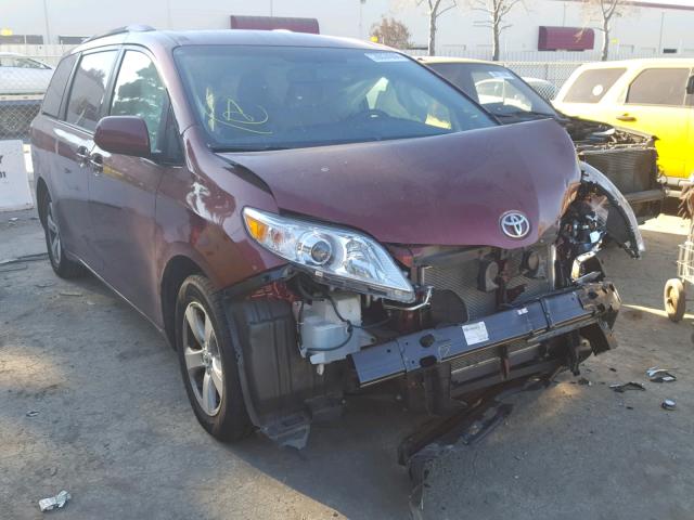 5TDKK3DC0FS564455 - 2015 TOYOTA SIENNA LE RED photo 1