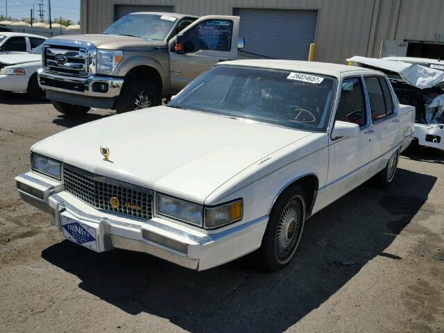 1G6CB5338L4279305 - 1990 CADILLAC FLEETWOOD WHITE photo 2