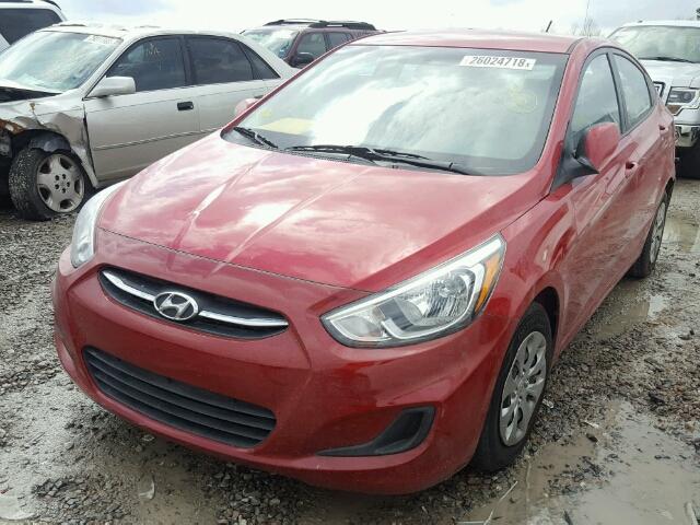 KMHCT4AE6FU879832 - 2015 HYUNDAI ACCENT GLS RED photo 2