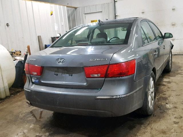 5NPEU46C39H516131 - 2009 HYUNDAI SONATA SE GRAY photo 4