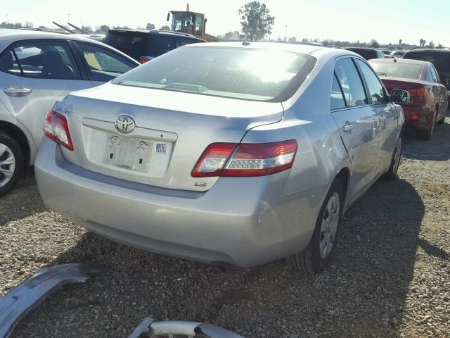 4T4BF3EK6BR116285 - 2011 TOYOTA CAMRY BASE SILVER photo 4