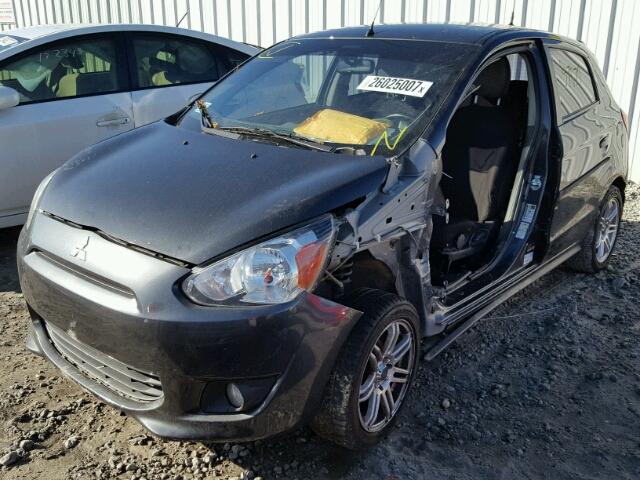 ML32A4HJ9EH020074 - 2014 MITSUBISHI MIRAGE CHARCOAL photo 2