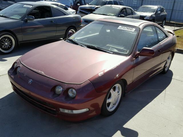 JH4DC4364TS005841 - 1996 ACURA INTEGRA SE BURGUNDY photo 2