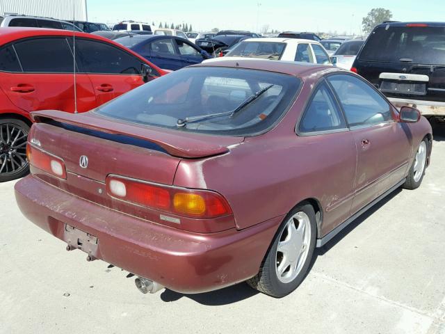 JH4DC4364TS005841 - 1996 ACURA INTEGRA SE BURGUNDY photo 4