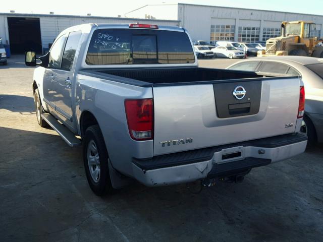 1N6AA07A74N501473 - 2004 NISSAN TITAN XE SILVER photo 3