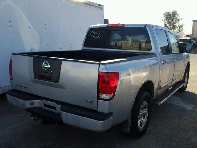 1N6AA07A74N501473 - 2004 NISSAN TITAN XE SILVER photo 4