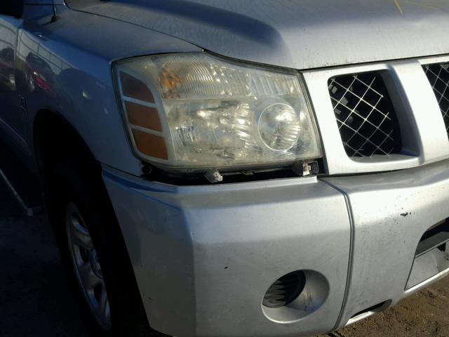 1N6AA07A74N501473 - 2004 NISSAN TITAN XE SILVER photo 9