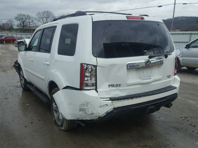 5FNYF3H5XFB006479 - 2015 HONDA PILOT EXL WHITE photo 3