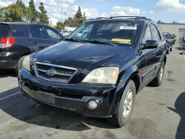 KNDJD733965551286 - 2006 KIA SORENTO EX BLACK photo 2