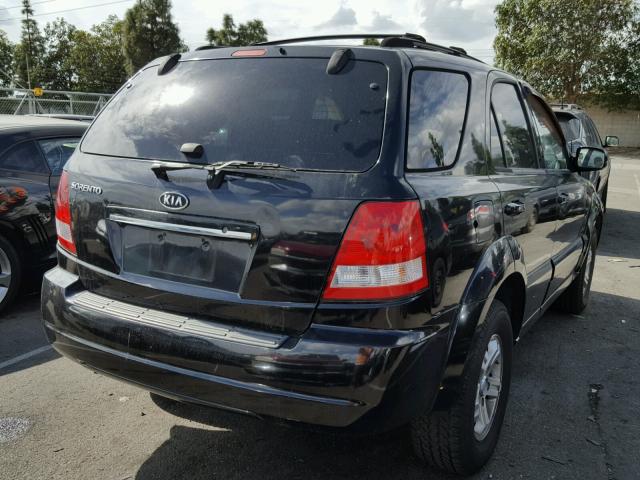 KNDJD733965551286 - 2006 KIA SORENTO EX BLACK photo 4