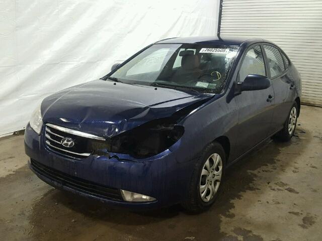 KMHDU4AD0AU167334 - 2010 HYUNDAI ELANTRA BL BLUE photo 2