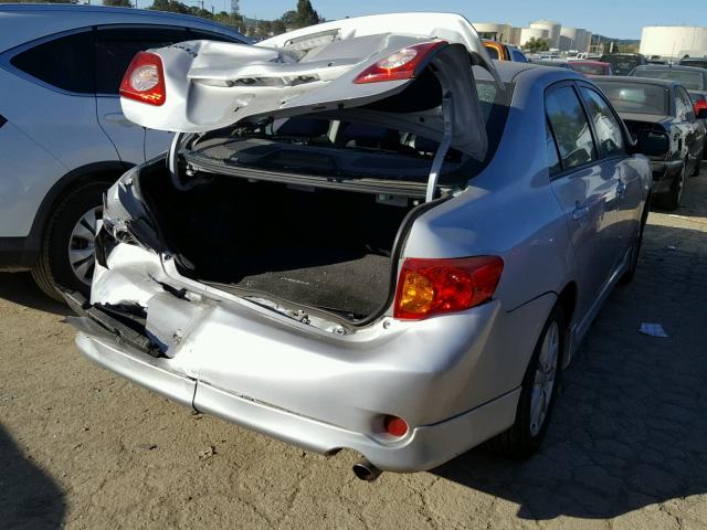 2T1BU4EE4AC528317 - 2010 TOYOTA COROLLA BA SILVER photo 4