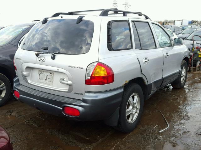 KM8SC83D61U066197 - 2001 HYUNDAI SANTA FE G SILVER photo 4