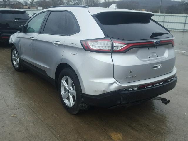 2FMPK3G99GBB51602 - 2016 FORD EDGE SE SILVER photo 3