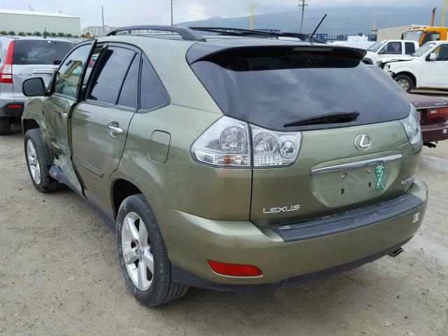 JTJGK31U280012302 - 2008 LEXUS RX 350 GREEN photo 3