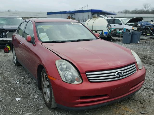 JNKCV51EX4M106992 - 2004 INFINITI G35 RED photo 1