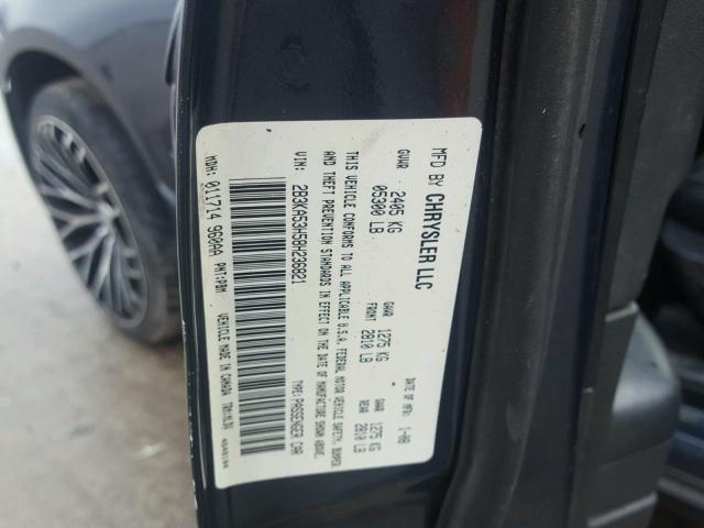 2B3KA53H58H236821 - 2008 DODGE CHARGER R/ GRAY photo 10