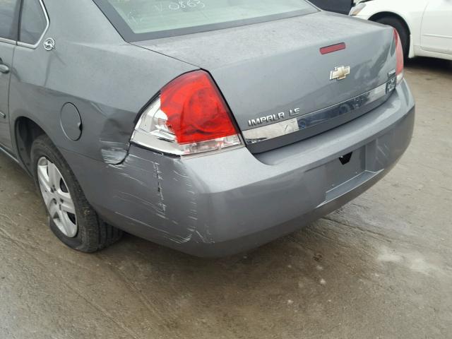 2G1WB58K079340863 - 2007 CHEVROLET IMPALA LS GRAY photo 9