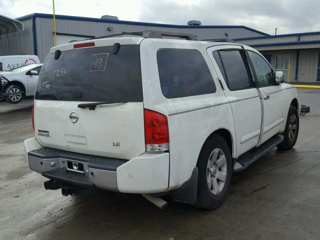 5N1AA08A94N719704 - 2004 NISSAN ARMADA SE WHITE photo 4