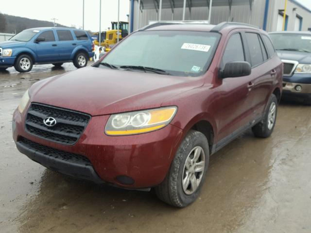 5NMSG13D39H241296 - 2009 HYUNDAI SANTA FE G BURGUNDY photo 2