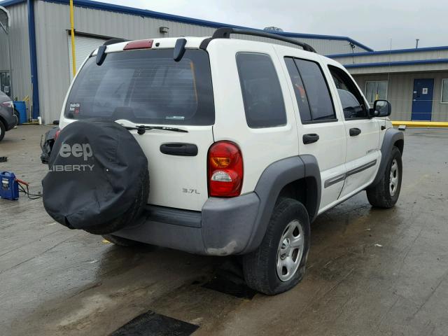 1J4GK48KX3W553871 - 2003 JEEP LIBERTY SP WHITE photo 4