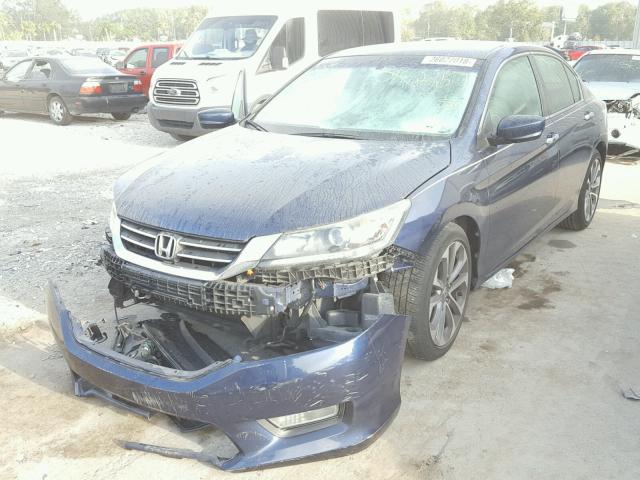 1HGCR2F56DA216356 - 2013 HONDA ACCORD SPO BLUE photo 2