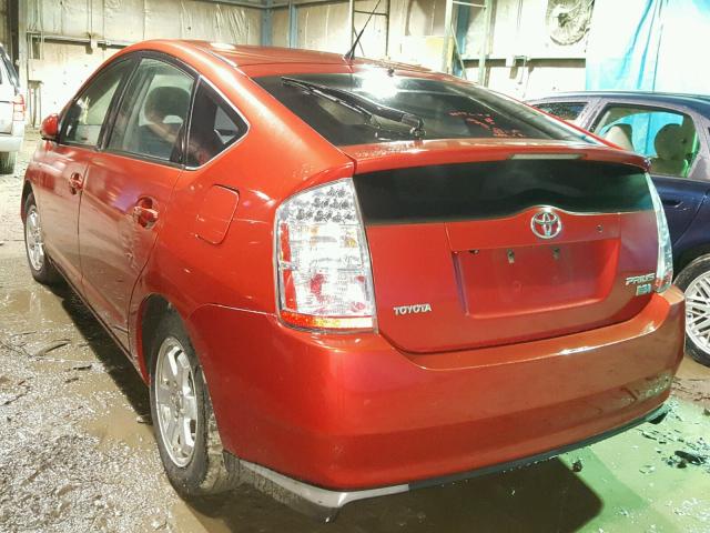 JTDKB20U187779705 - 2008 TOYOTA PRIUS RED photo 3