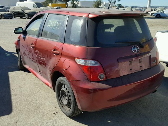 JTKKT624965004345 - 2006 TOYOTA SCION XA MAROON photo 3