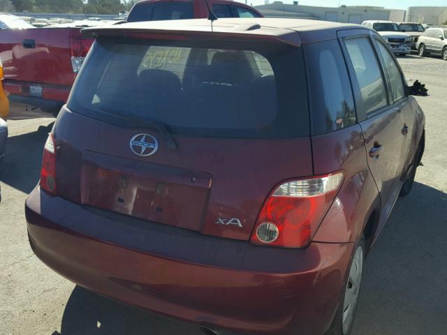 JTKKT624965004345 - 2006 TOYOTA SCION XA MAROON photo 4