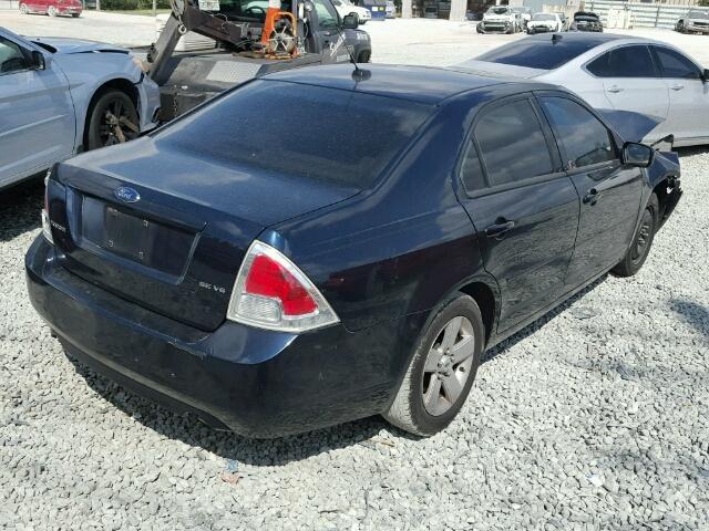 3FAHP07199R171295 - 2009 FORD FUSION SE BLUE photo 4