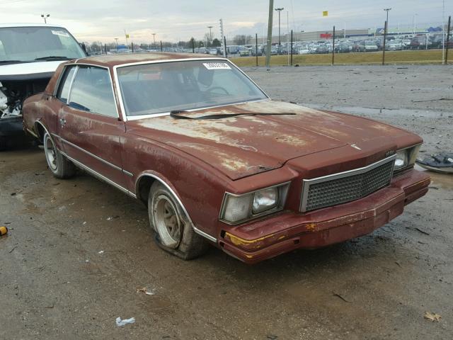 1Z37U8K463052 - 1979 CHEVROLET MONTE CARL MAROON photo 1