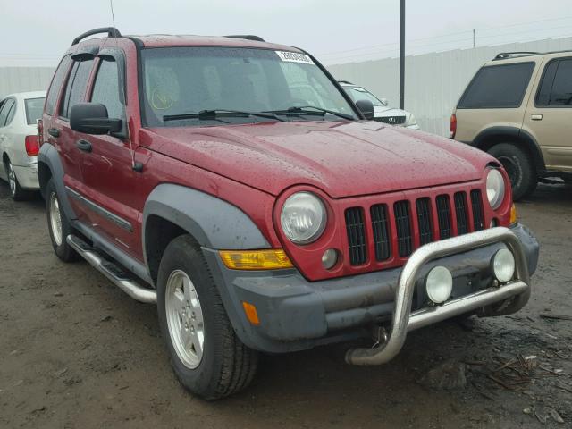 1J4GL48K67W561047 - 2007 JEEP LIBERTY SP RED photo 1