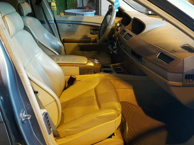 WBAGN63403DR14633 - 2003 BMW 745 LI BLUE photo 5