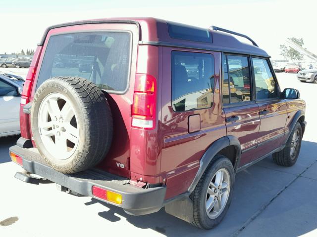 SALTW12412A747243 - 2002 LAND ROVER DISCOVERY BURGUNDY photo 4