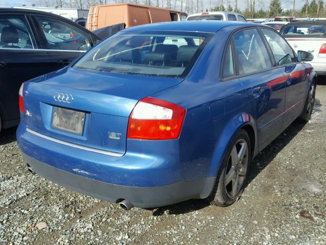 WAULC68E83A240450 - 2003 AUDI A4 1.8T QU BLUE photo 4