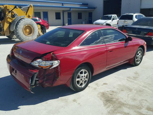 2T1CE22P72C003197 - 2002 TOYOTA CAMRY SOLA RED photo 4