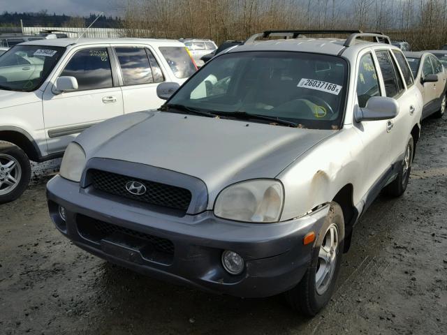 KM8SC13D52U245906 - 2002 HYUNDAI SANTA FE G SILVER photo 2