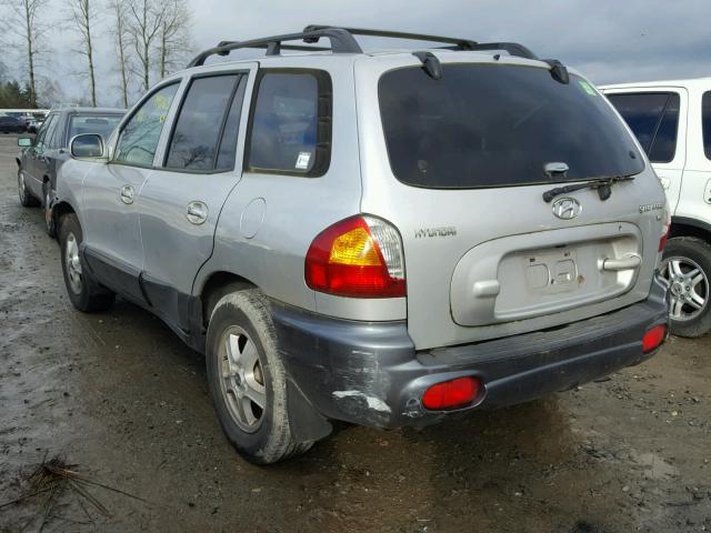 KM8SC13D52U245906 - 2002 HYUNDAI SANTA FE G SILVER photo 3