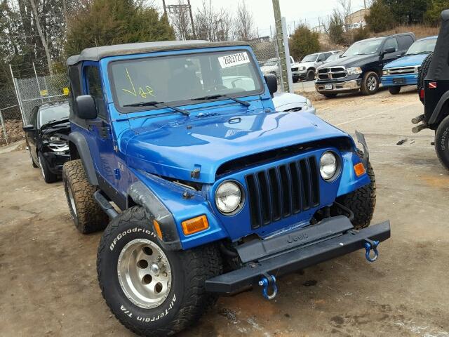 1J4FA39S53P342255 - 2003 JEEP WRANGLER C BLUE photo 1