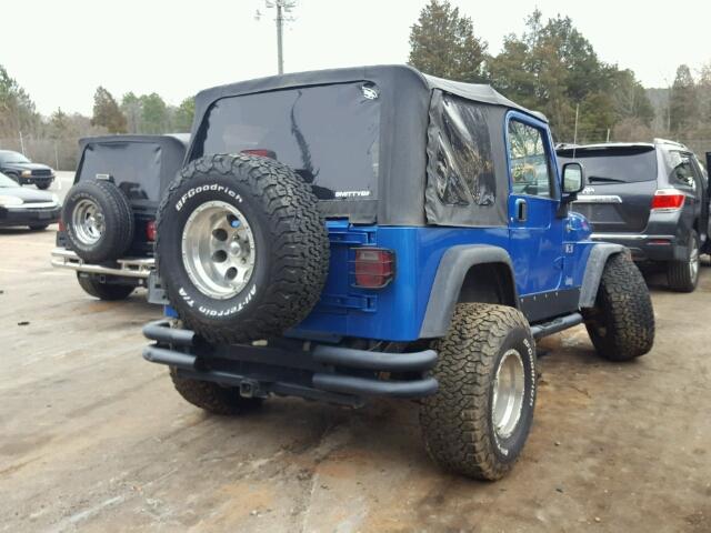 1J4FA39S53P342255 - 2003 JEEP WRANGLER C BLUE photo 4