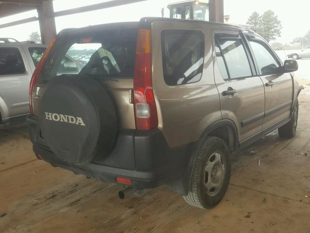 JHLRD68404C013747 - 2004 HONDA CR-V LX BROWN photo 4