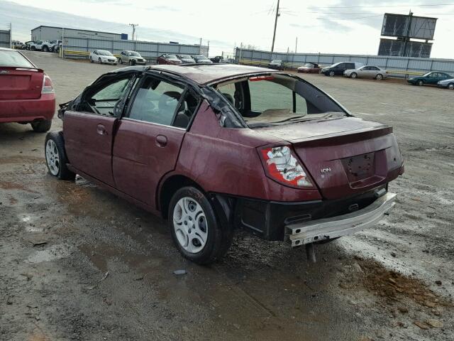 1G8AJ52F73Z152951 - 2003 SATURN ION LEVEL 勃艮第红 照片 3