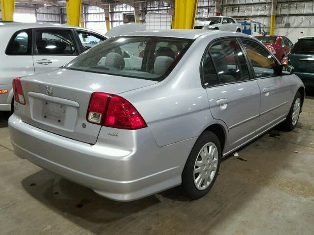 2HGES16585H623654 - 2005 HONDA CIVIC LX SILVER photo 4