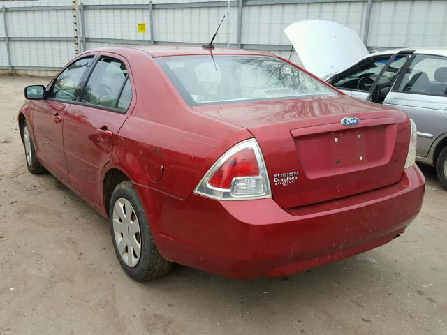 3FAHP06Z07R208464 - 2007 FORD FUSION S RED photo 3