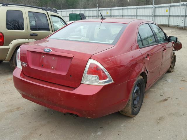 3FAHP06Z07R208464 - 2007 FORD FUSION S RED photo 4