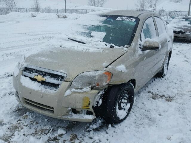 3G1TB5DE6AL138441 - 2010 CHEVROLET AVEO LS BEIGE photo 2