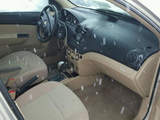 3G1TB5DE6AL138441 - 2010 CHEVROLET AVEO LS BEIGE photo 5