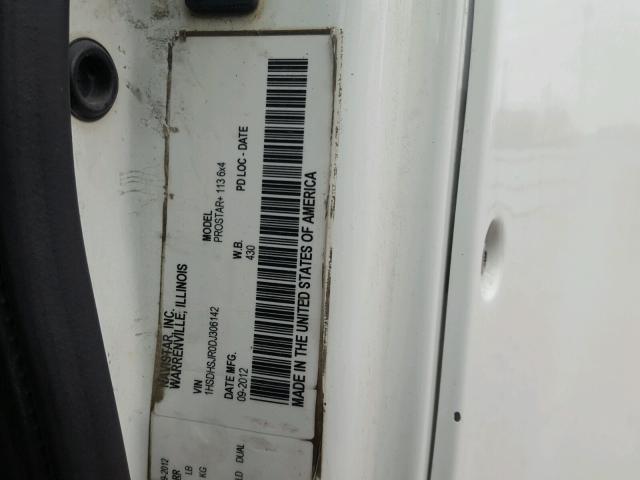 1HSDHSJR0DJ306142 - 2013 INTERNATIONAL PROSTAR 白色 照片 10