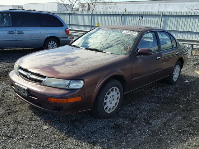 JN1CA21D1WM902393 - 1998 NISSAN MAXIMA GLE BURGUNDY photo 2